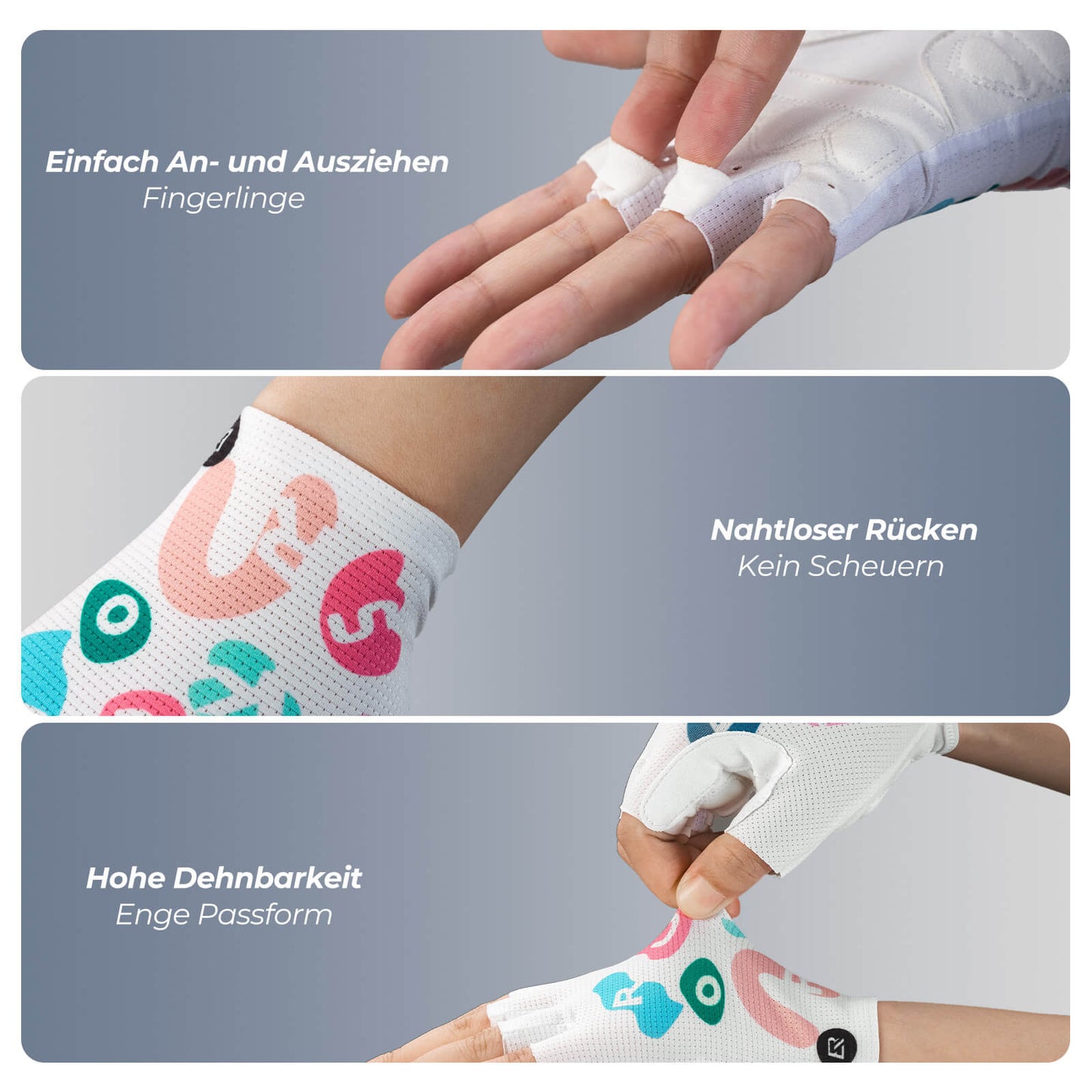 ROCKBROS Half-Finger Fietshandschoenen, SBR Ademend