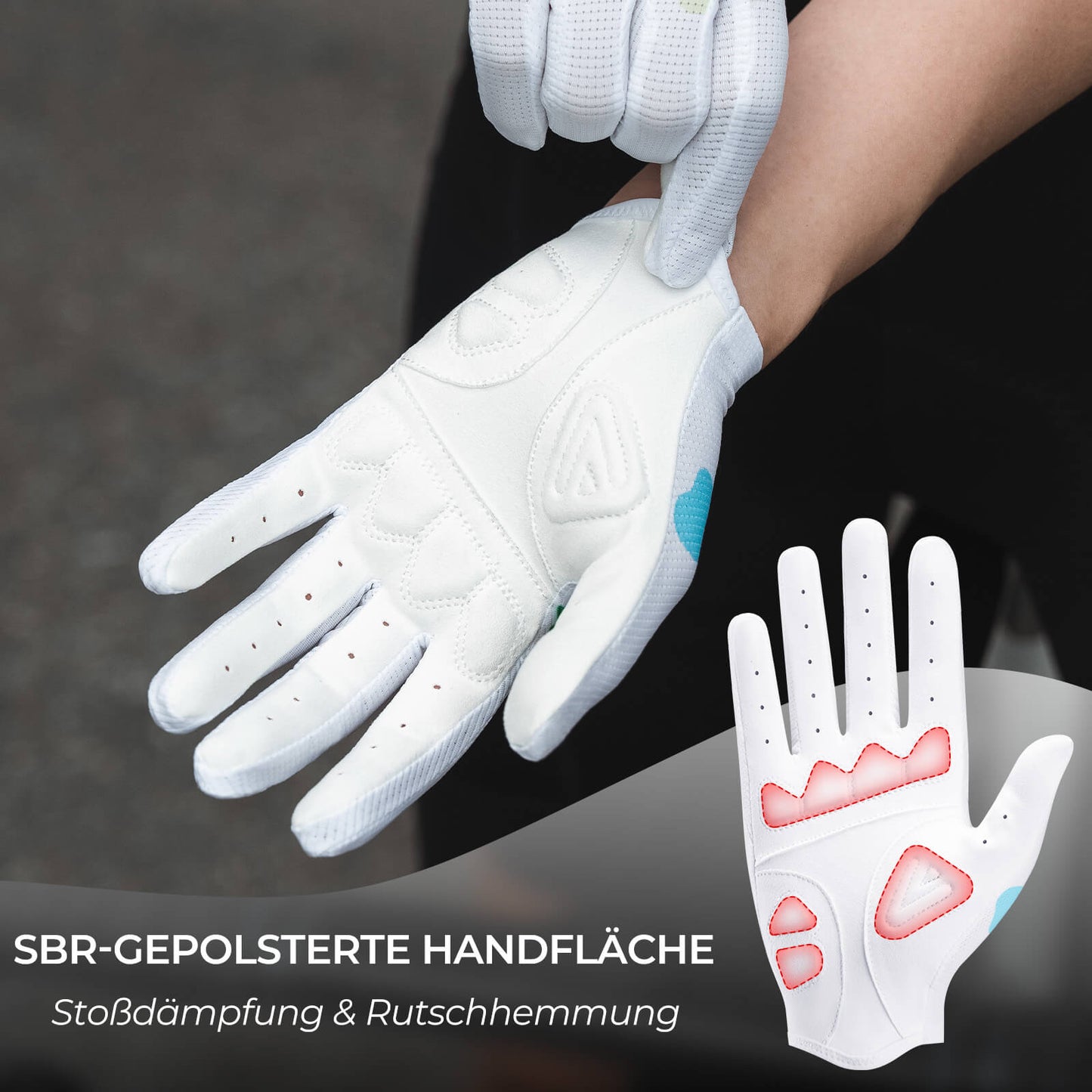 Fietshandschoenen met SBR-vulling, ademend, zeer flexibel, ROCKBROS
