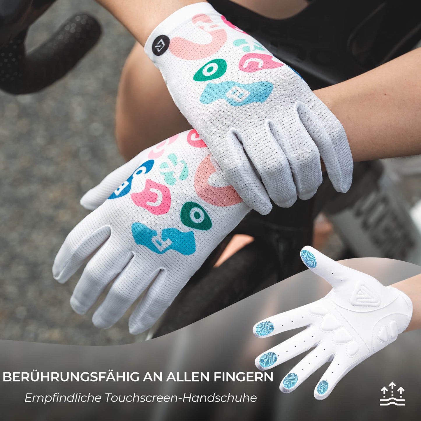 Fietshandschoenen met SBR-vulling, ademend, zeer flexibel, ROCKBROS