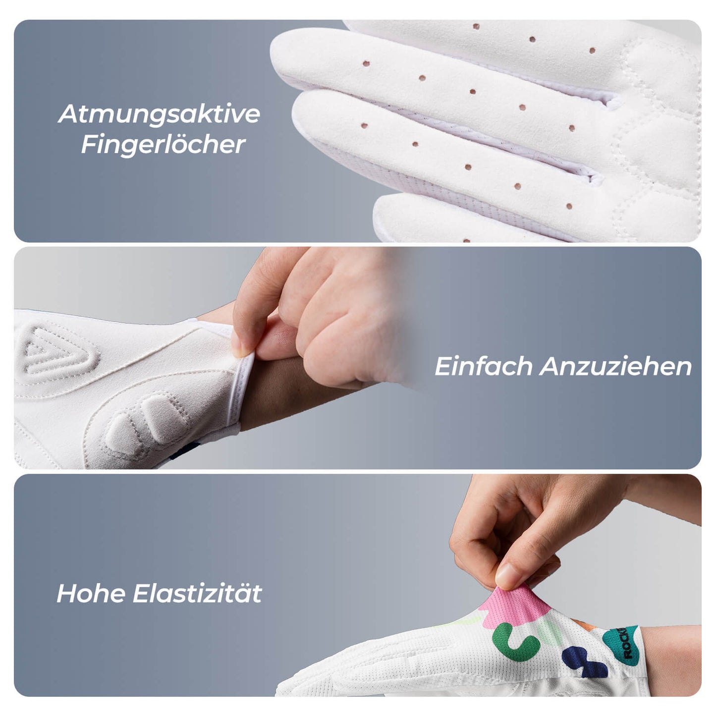 Fietshandschoenen met SBR-vulling, ademend, zeer flexibel, ROCKBROS