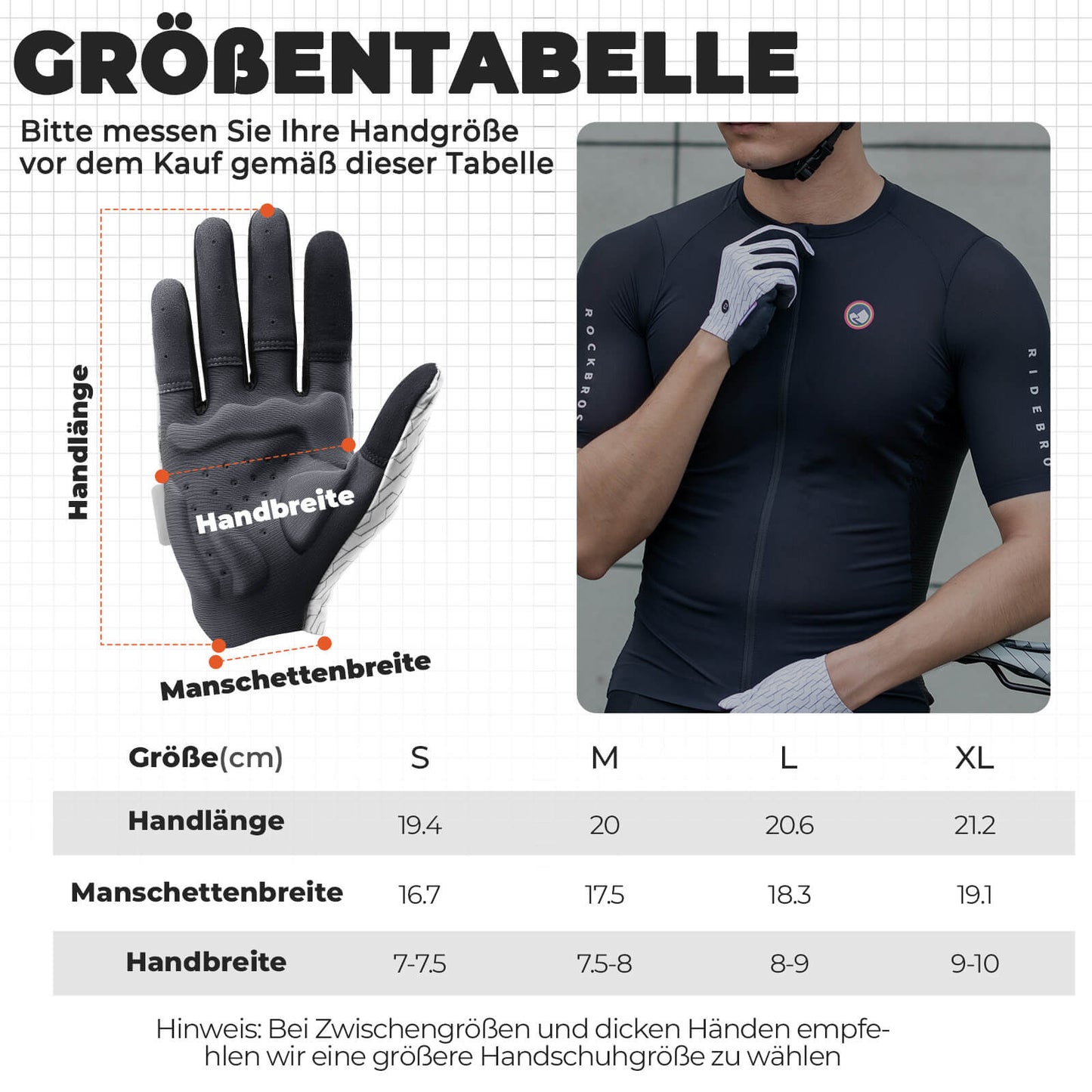 ROCKBROS fietshandschoenen met touchscreenfunctionaliteit