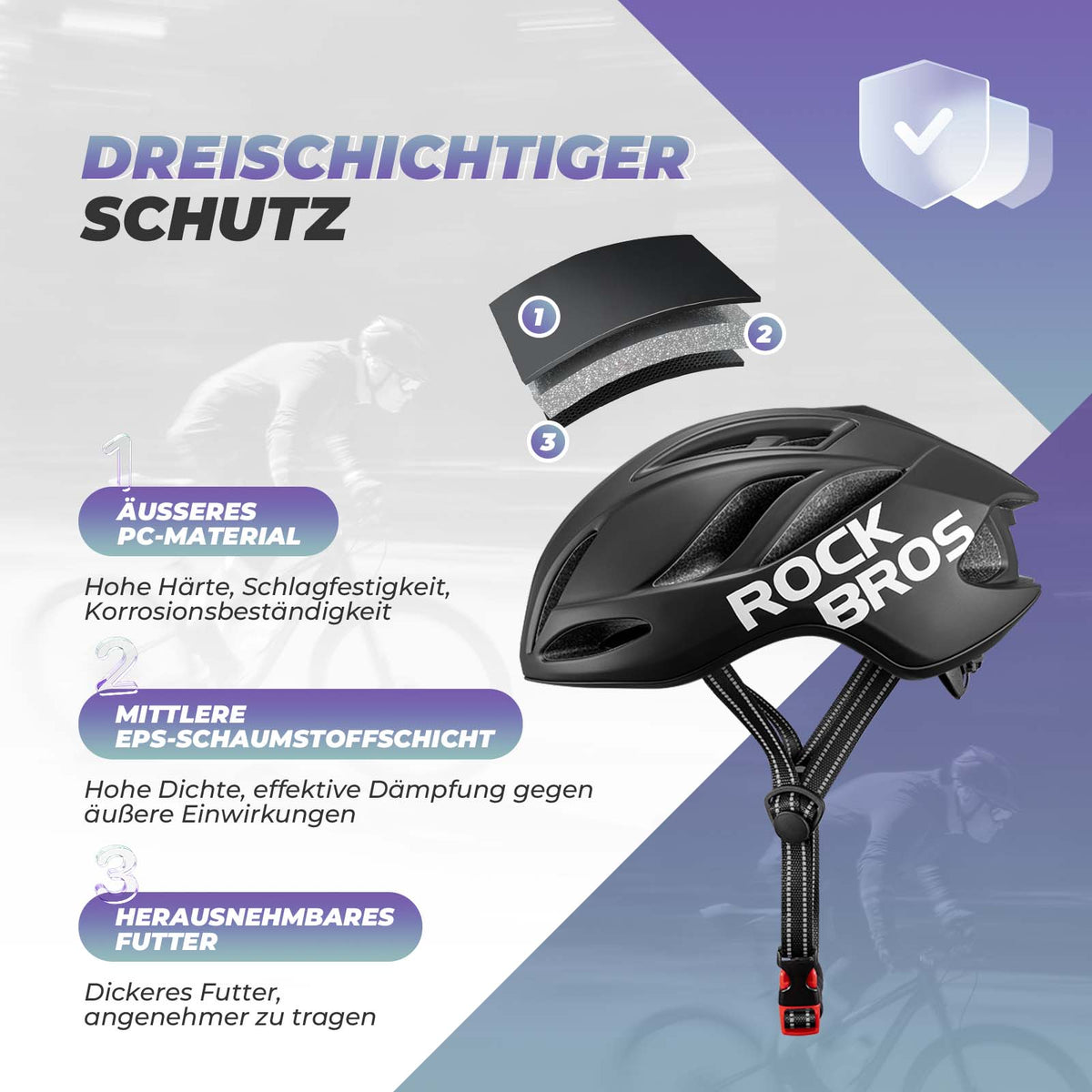 ROCKBROS Fietshelm 58-62cm Verstelbare Stedelijke Helm Ventilatie Unisex