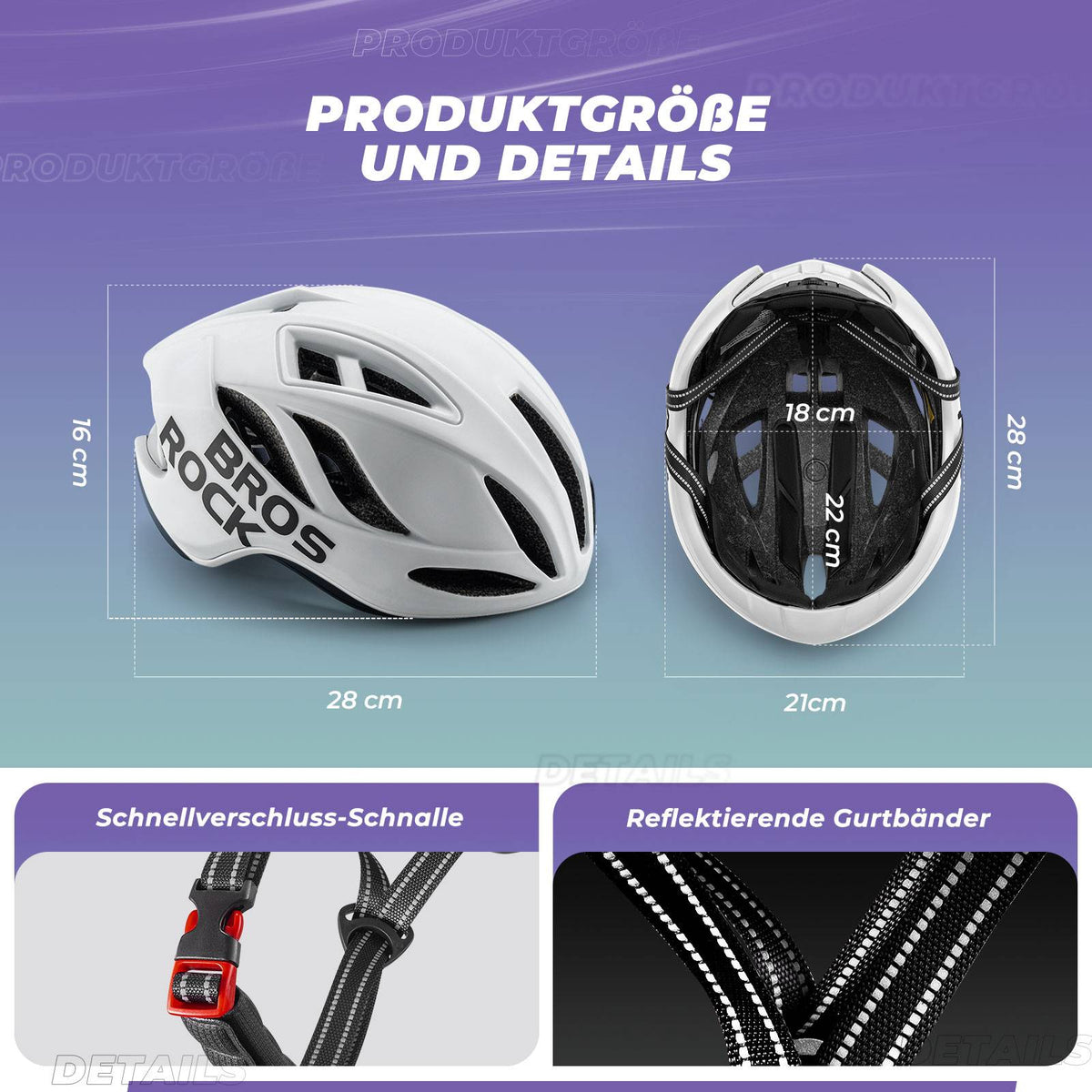 ROCKBROS Fietshelm 58-62cm Verstelbare Stedelijke Helm Ventilatie Unisex