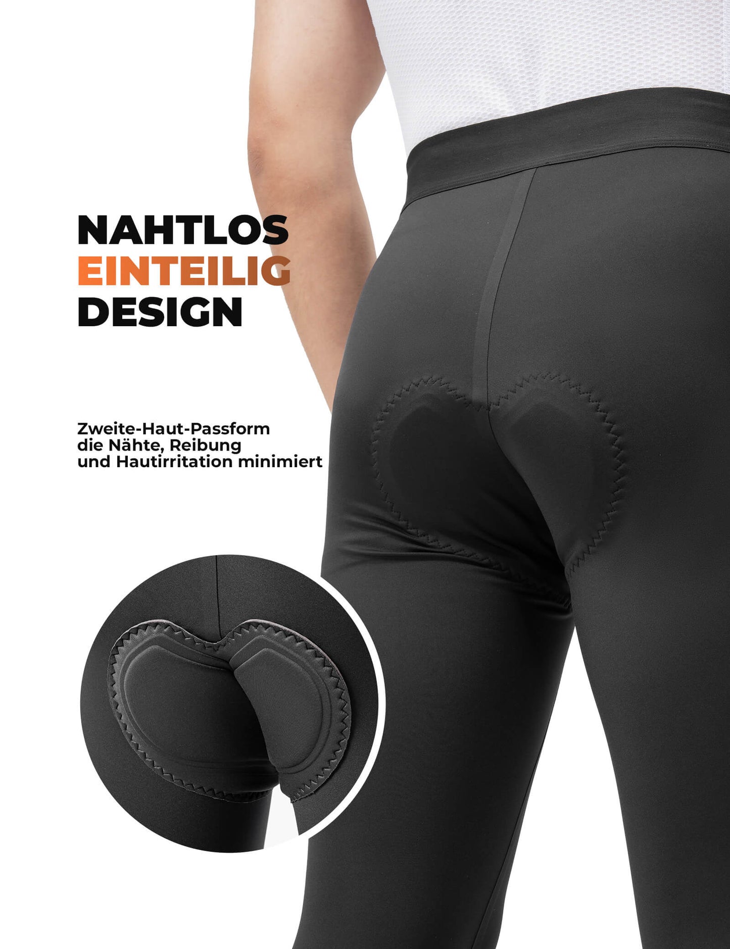Fietsbroek, lange fietsbroek, gewatteerd, ademend, heren, ROCKBROS