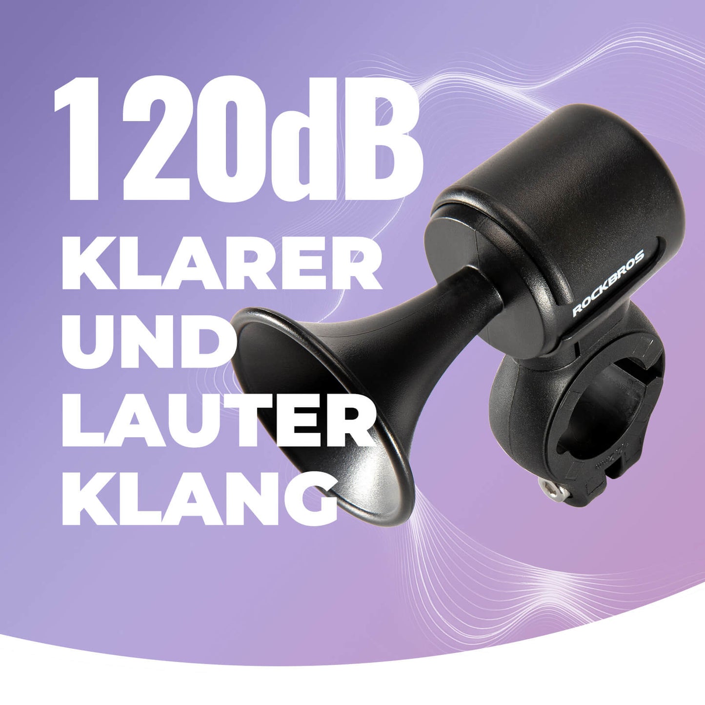 Elektrische fietsbel 120 dB voor sturen van 22,2/25,4/31,8 mm ROCKBROS