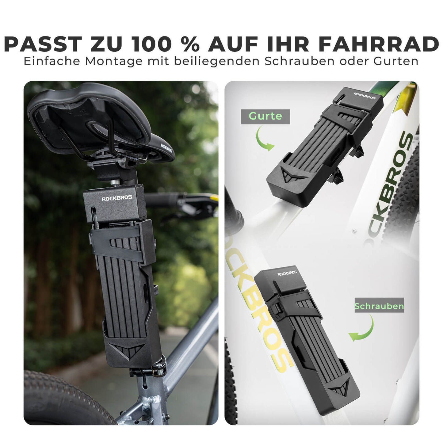 Opvouwbaar fietsslot 104 cm Opvouwbaar ROCKBROS