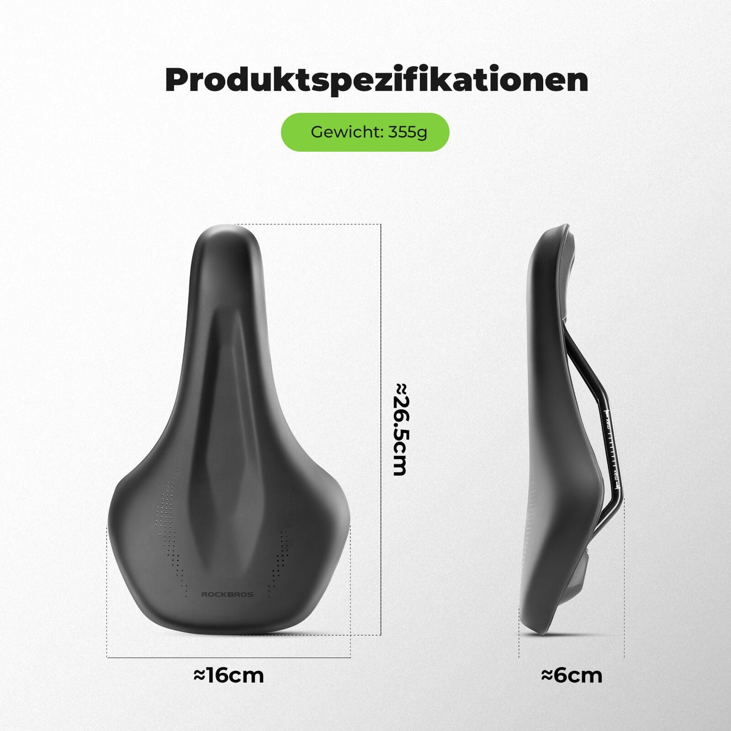 Lichtgewicht, ademend fietszadel - Voor mountainbikes, racefietsen en gravelbikes ROCKBROS