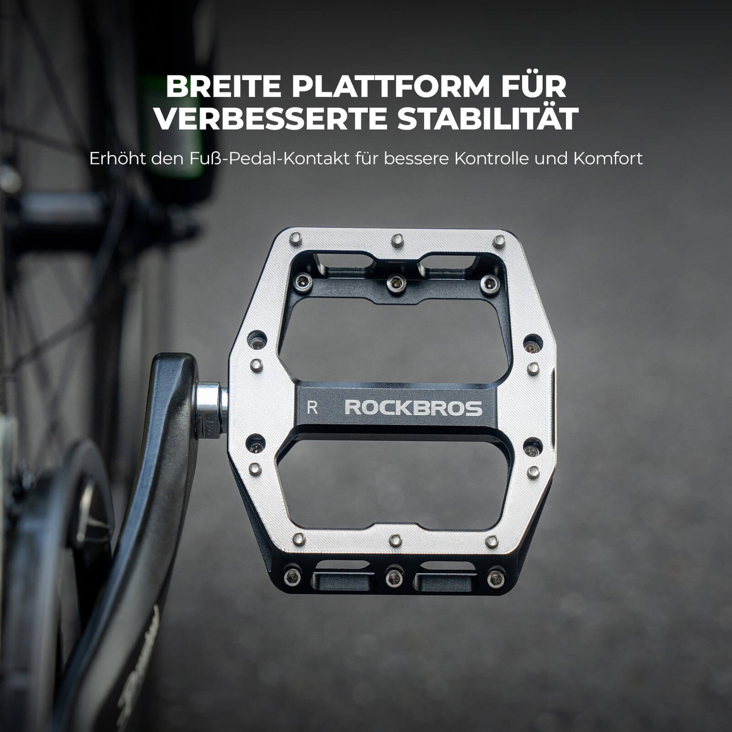 Pedalen met antislip pinnen - Breed platform & chroom-molybdeen as ROCKBROS