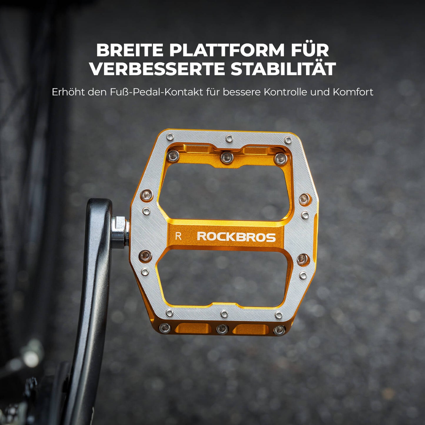 Pedalen met antislip pinnen - Breed platform & chroom-molybdeen as ROCKBROS