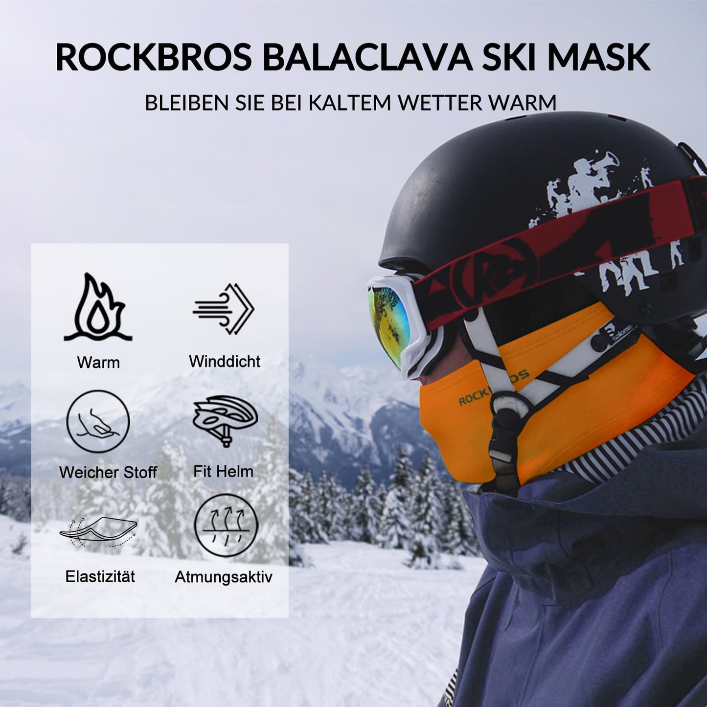 Balaclava 2-pack Herfst/Winter voor buitensporten Unisex ROCKBROS