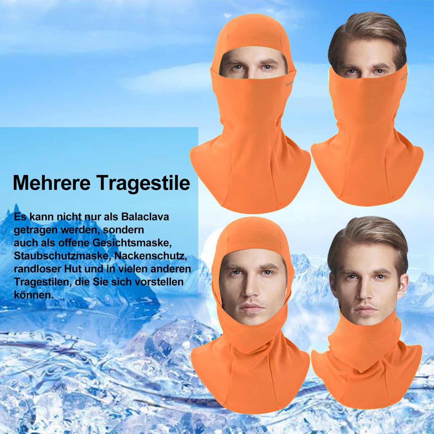 Balaclava 2-pack Herfst/Winter voor buitensporten Unisex ROCKBROS
