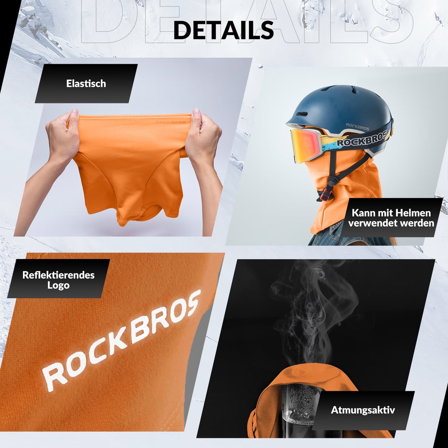 Balaclava 2-pack Herfst/Winter voor buitensporten Unisex ROCKBROS