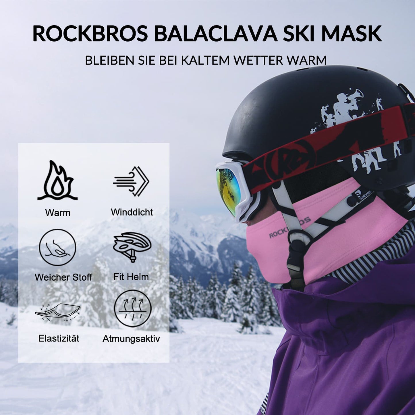 Balaclava 2-pack Herfst/Winter voor buitensporten Unisex ROCKBROS