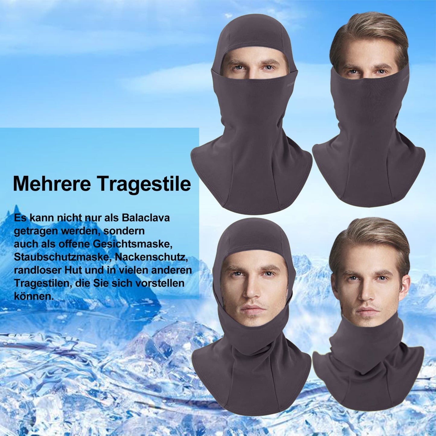 Balaclava 2-pack Herfst/Winter voor buitensporten Unisex ROCKBROS
