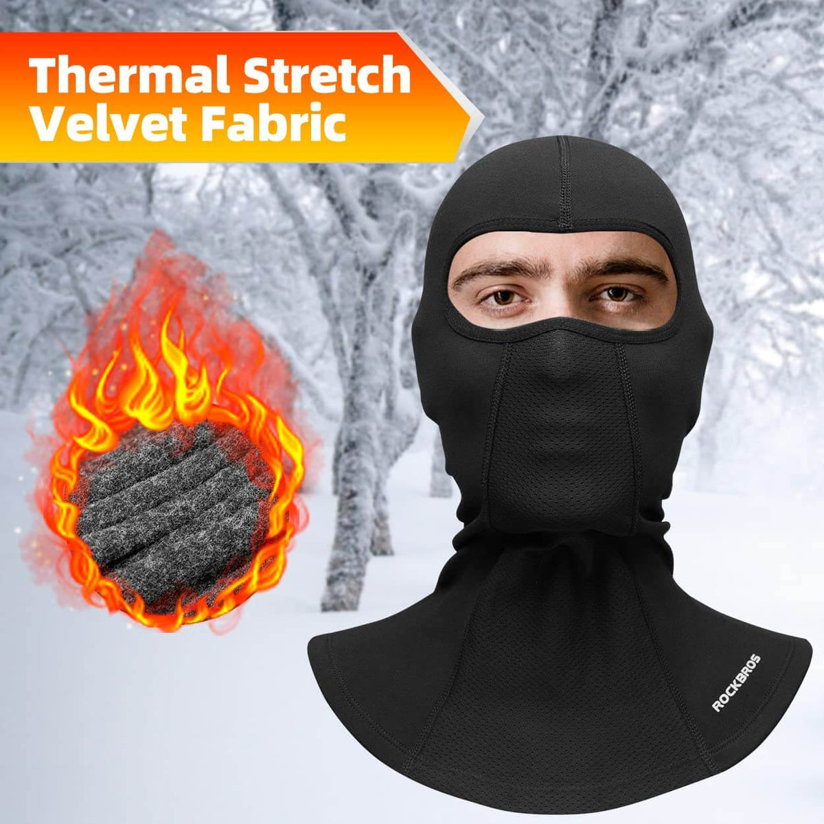 ROCKBROS Bivakmuts Winter Balaclavas voor Outdoorsport