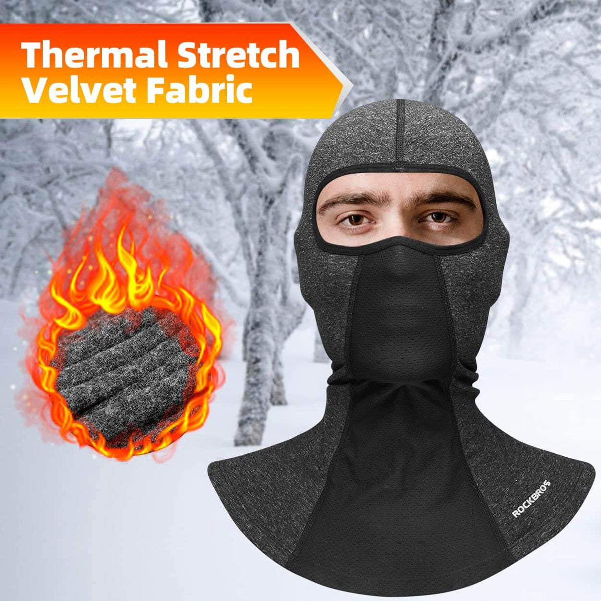 ROCKBROS Bivakmuts Winter Balaclavas voor Outdoorsport
