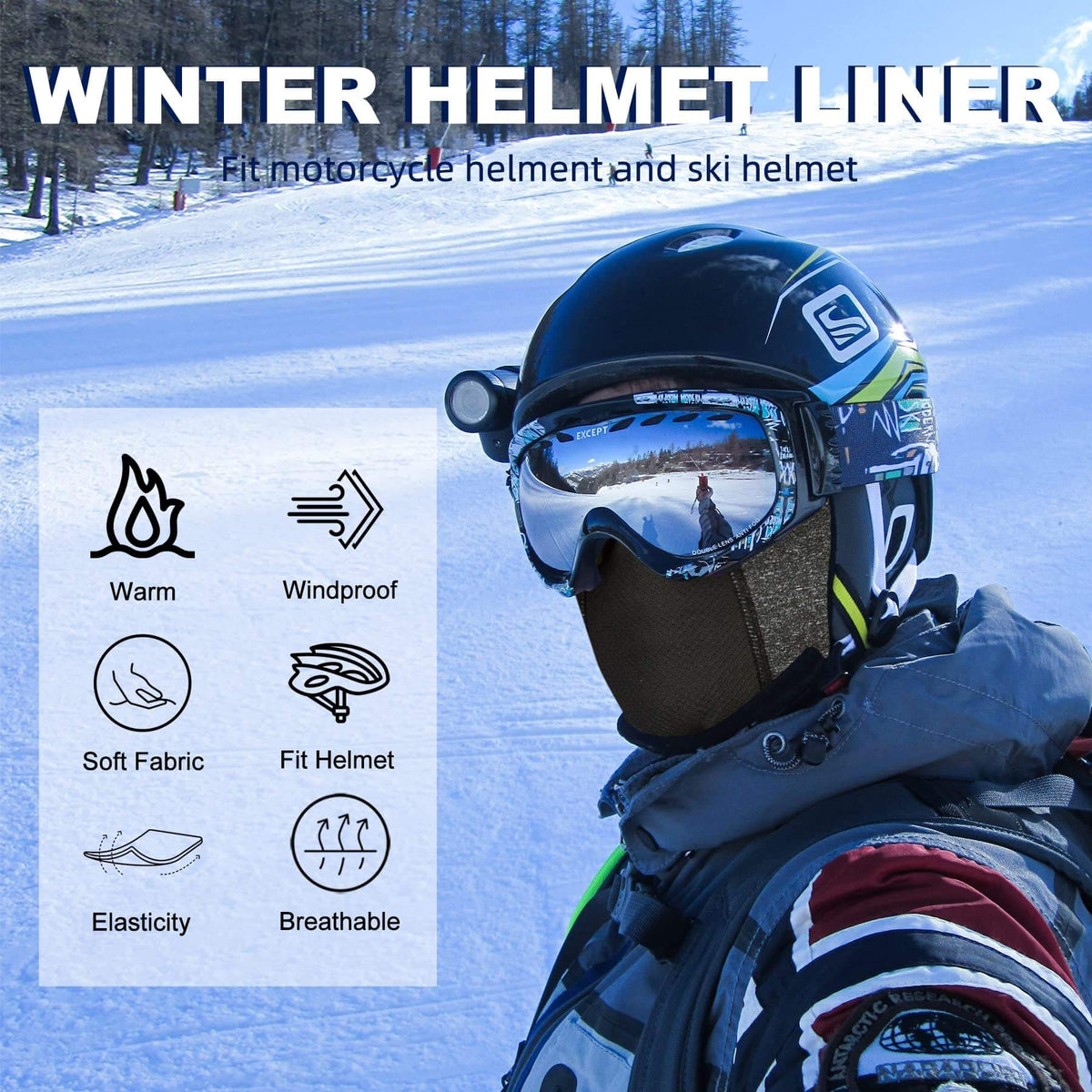 ROCKBROS Bivakmuts Winter Balaclavas voor Outdoorsport