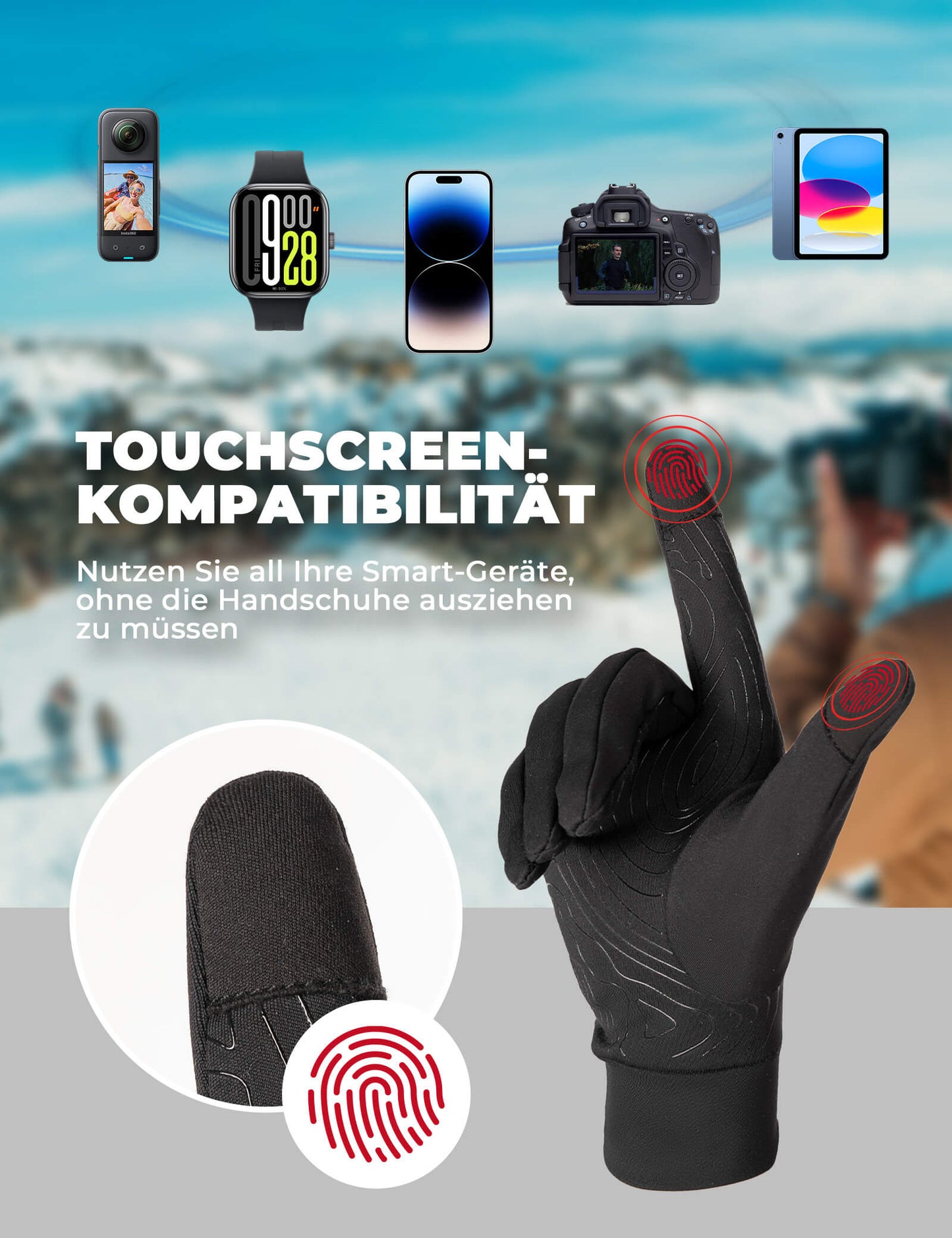 ROCKBROS Antislip Reflecterende Fietshandschoenen