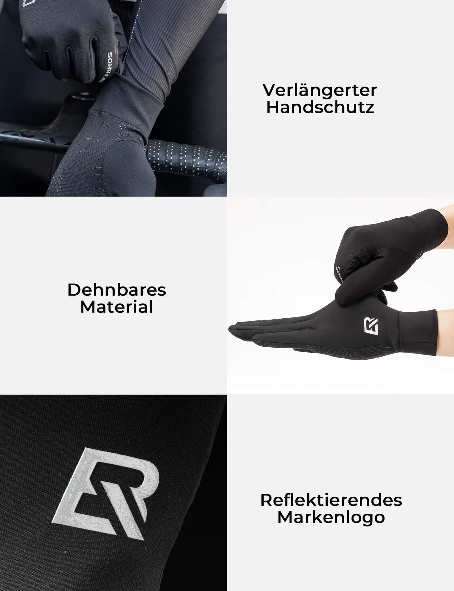 ROCKBROS Antislip Reflecterende Fietshandschoenen