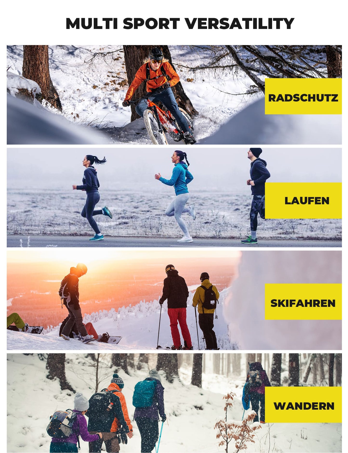 Dubbellaags fietsondergoed, reflecterend, thermisch ge?soleerd, heren, ROCKBROS