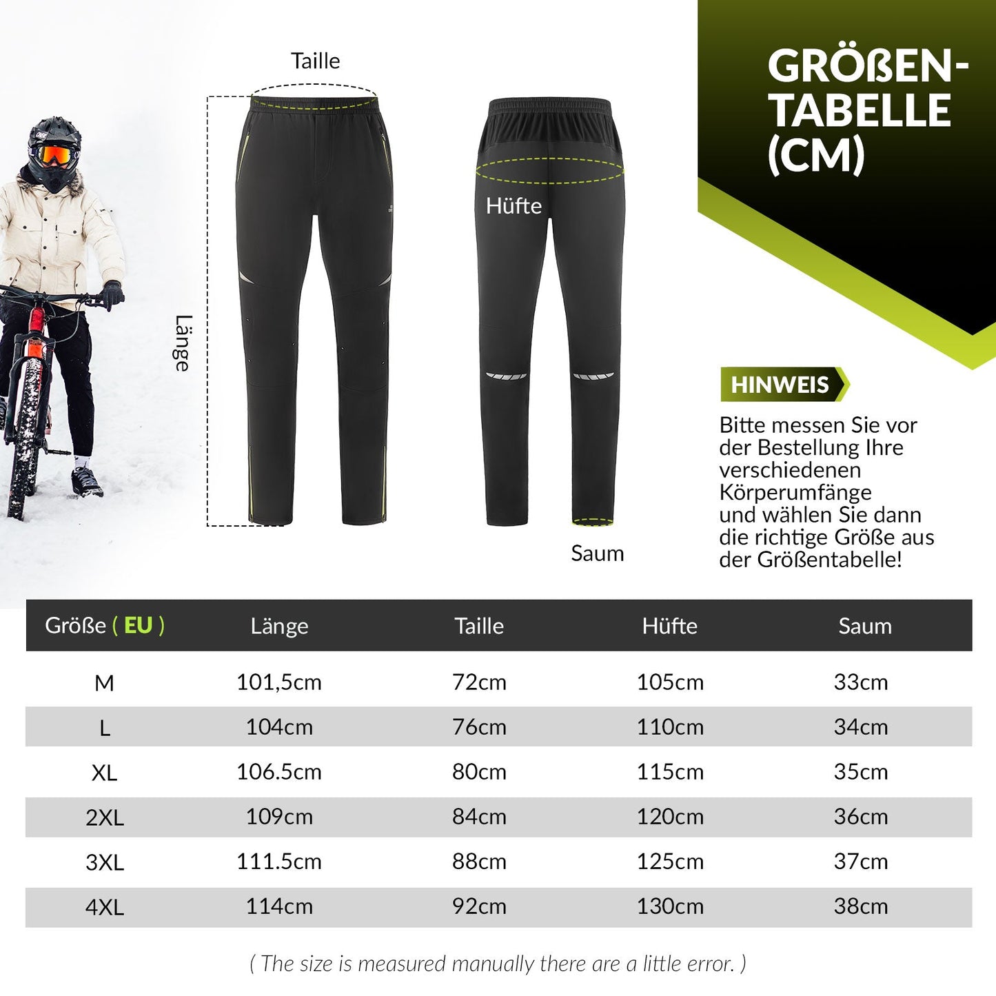 Fietsjas en -broek voor heren, wintergeel, winddicht en warm voor buitensporten, ROCKBROS