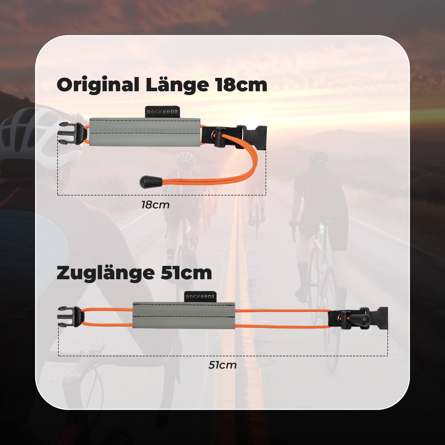 Reflecterende tailleband voor fietsen, reflecterende tape ROCKBROS
