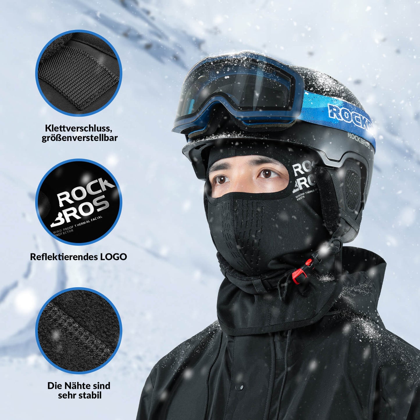 Balaclava voor maximaal comfort en perfecte bescherming van het haar. ROCKBROS