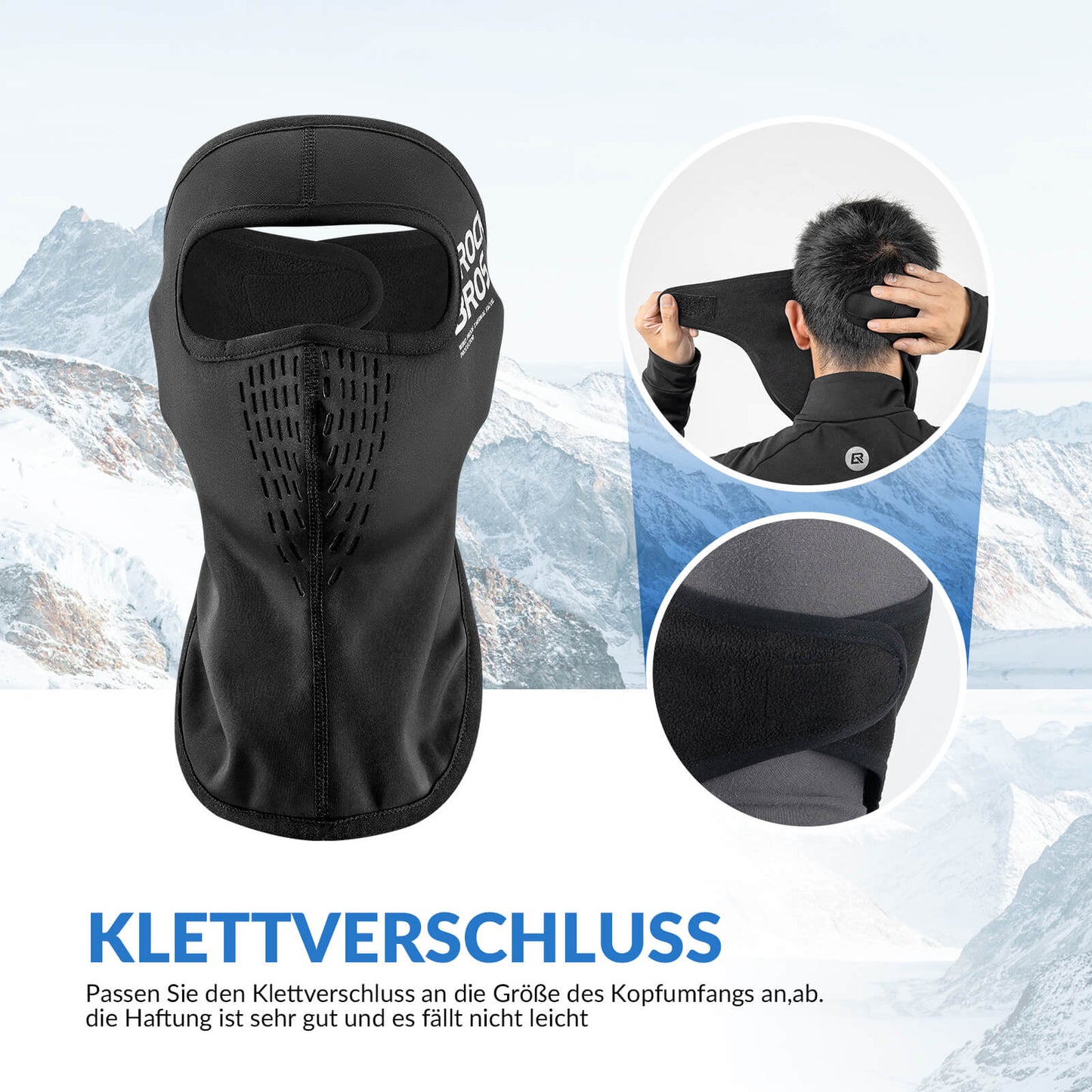 Balaclava voor maximaal comfort en perfecte bescherming van het haar. ROCKBROS
