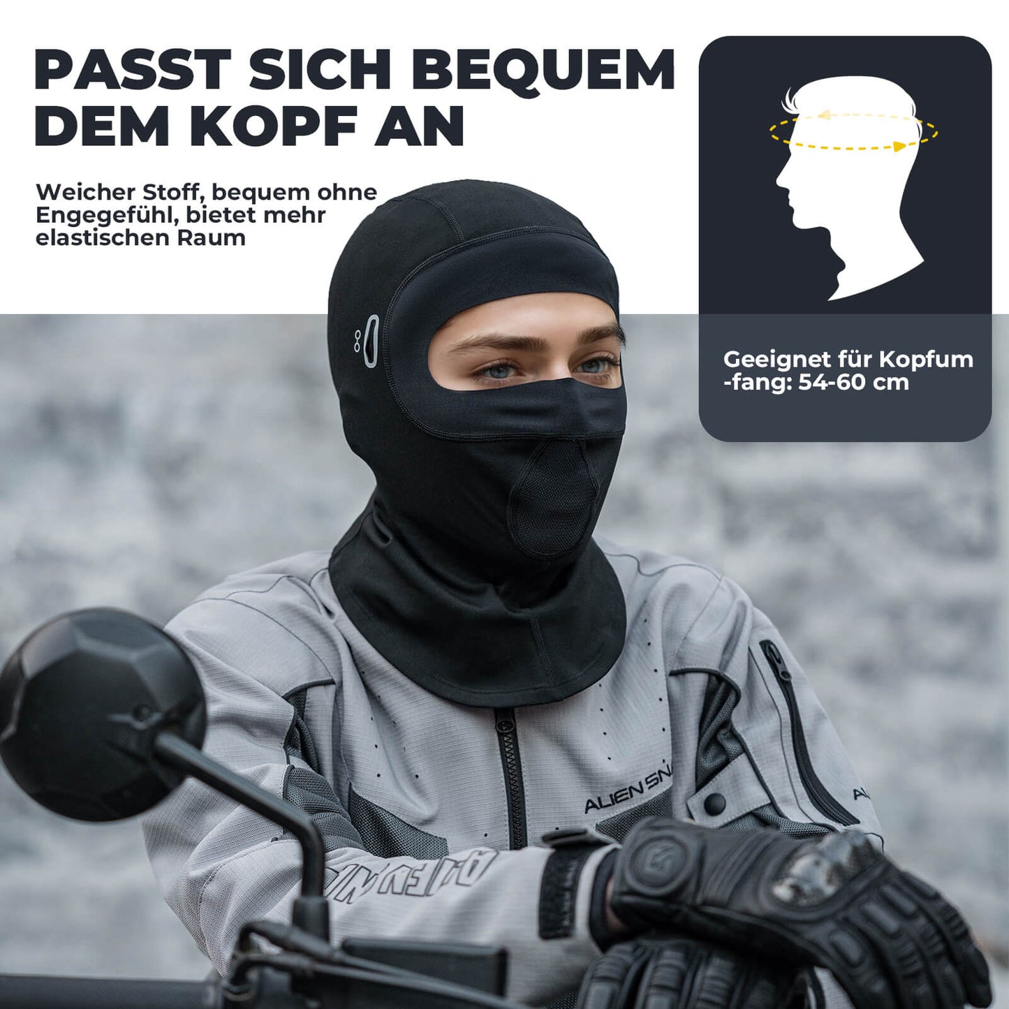 Balaclava, winddicht, ademend fleece, voor buitensporten, unisex, ROCKBROS