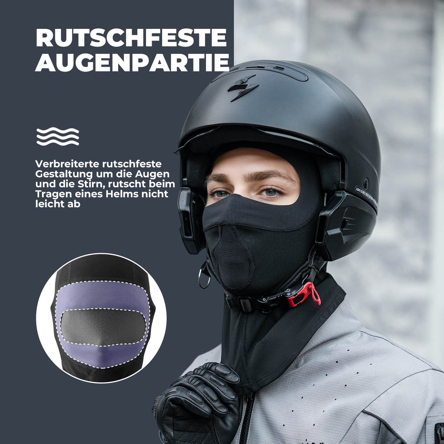 Balaclava, winddicht, ademend fleece, voor buitensporten, unisex, ROCKBROS