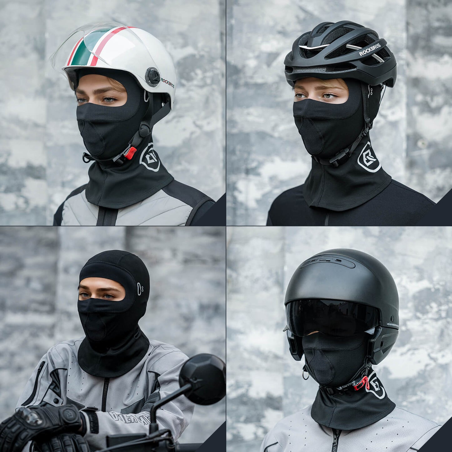 Balaclava, winddicht, ademend fleece, voor buitensporten, unisex, ROCKBROS