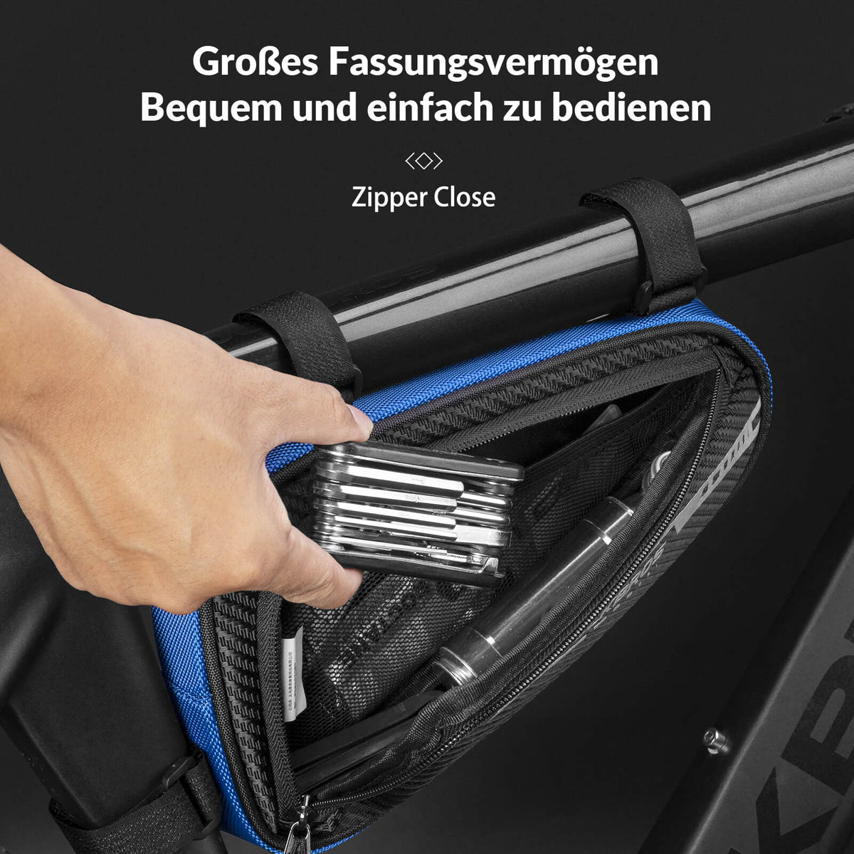 ROCKBROS Frametas waterdicht Driehoekstas voor MTB & Racefietsen 1,2L
