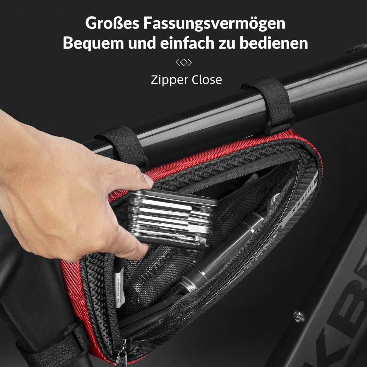 ROCKBROS Frametas waterdicht Driehoekstas voor MTB & Racefietsen 1,2L