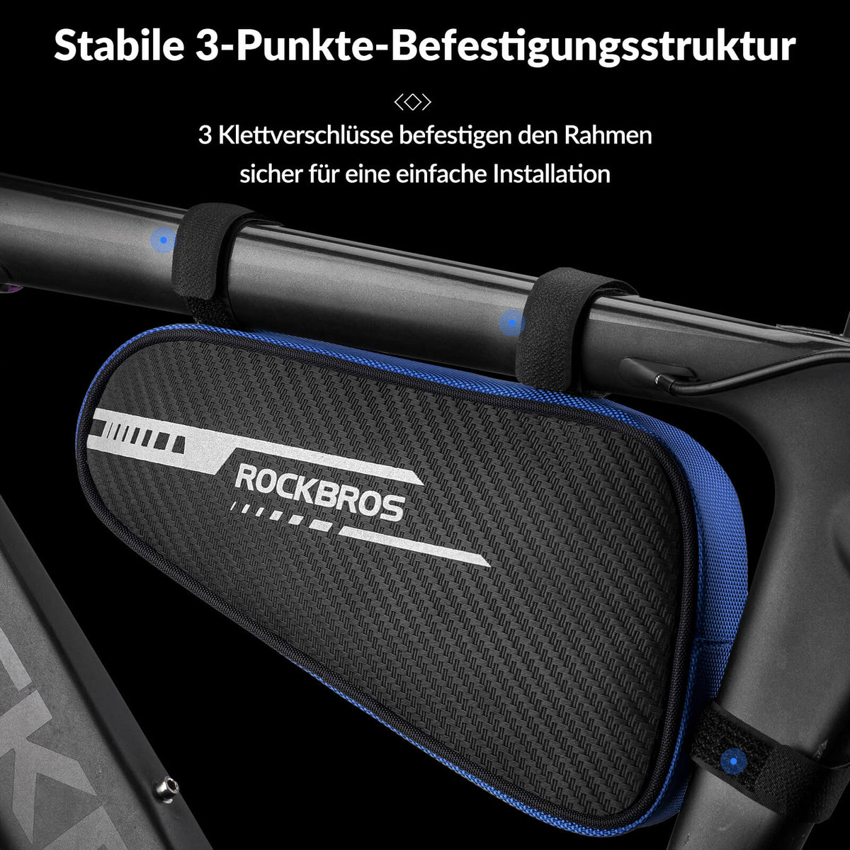 ROCKBROS Frametas waterdicht Driehoekstas voor MTB & Racefietsen 1,2L