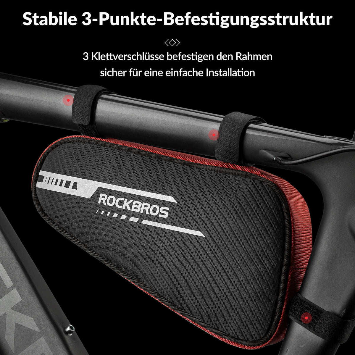 ROCKBROS Frametas waterdicht Driehoekstas voor MTB & Racefietsen 1,2L