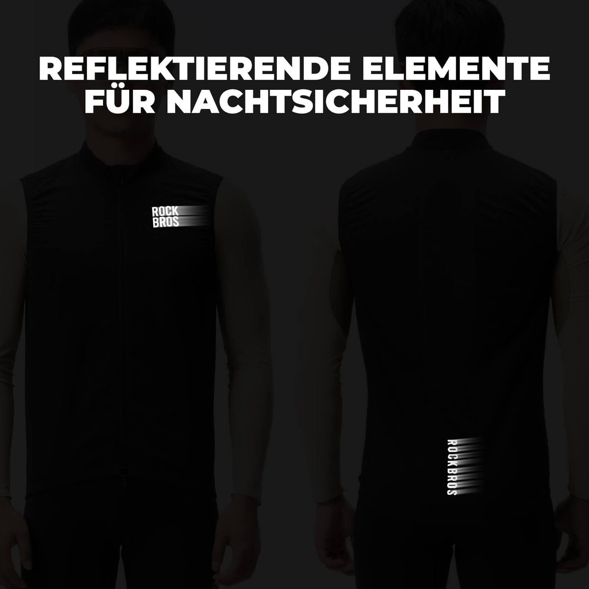 ROCKBROS Mouwloos fietsvest fietsjas Opvouwbaar Ademend