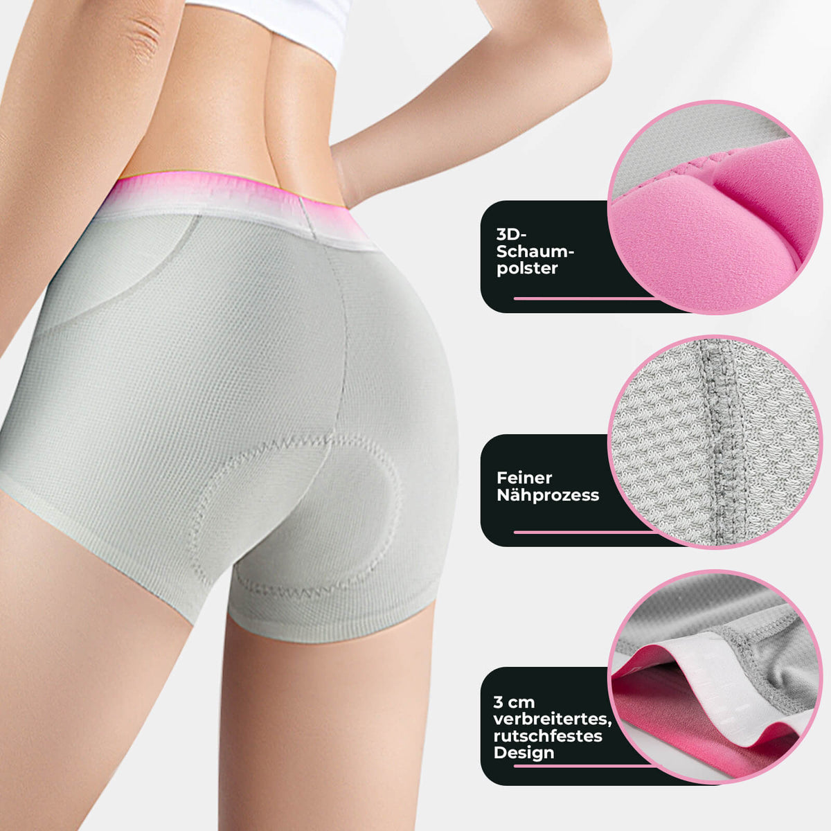 ROCKBROS Dames Fietsonderbroek met 3D Gevoerde Fietsshorts Ademend