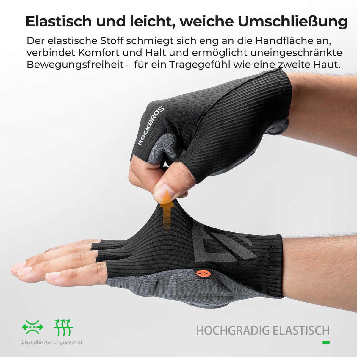 ROCKBROS Elastic Interface® Halbfinger Fietshandschoenen