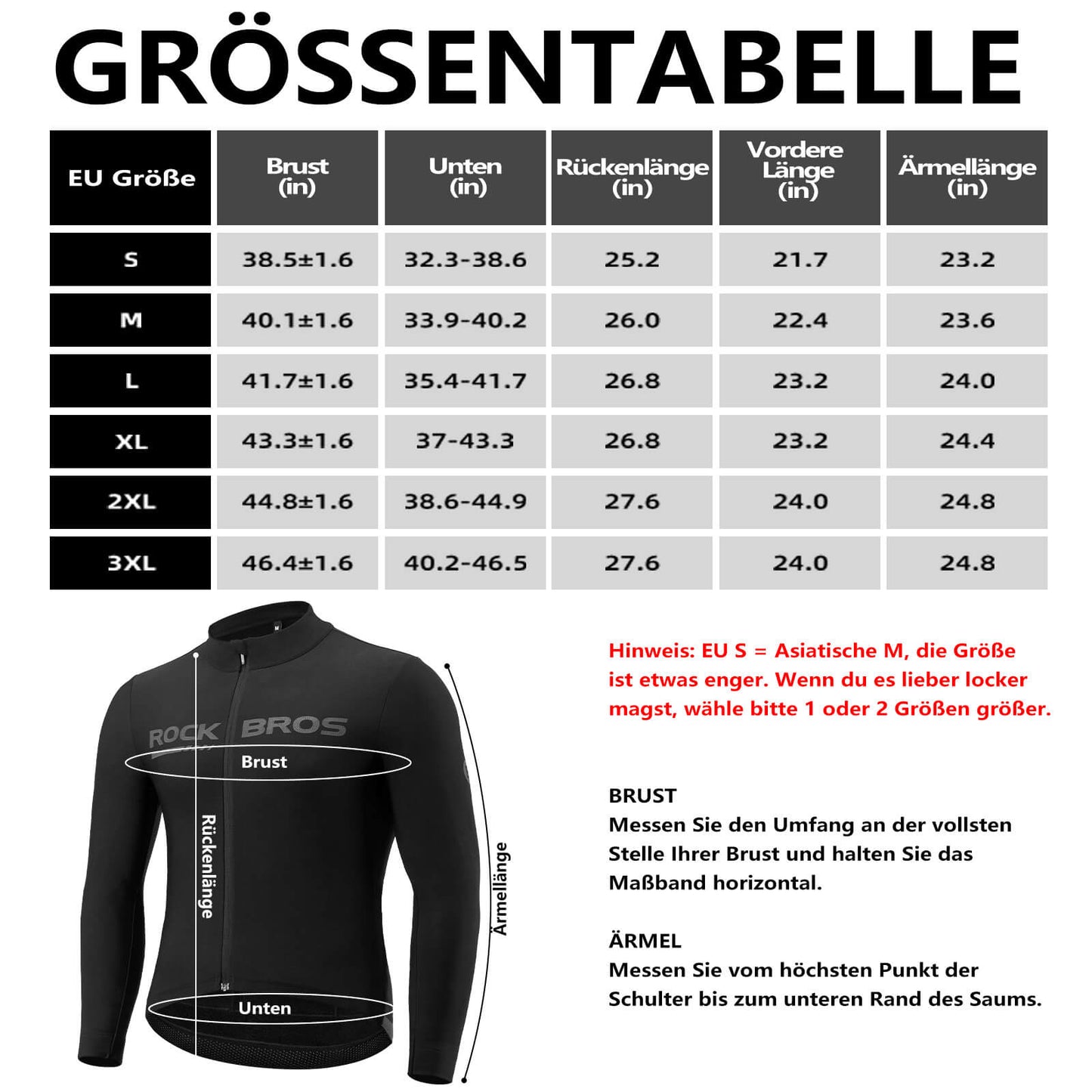 Winterfietsjas, winddichte fietskleding, sportief, ROCKBROS