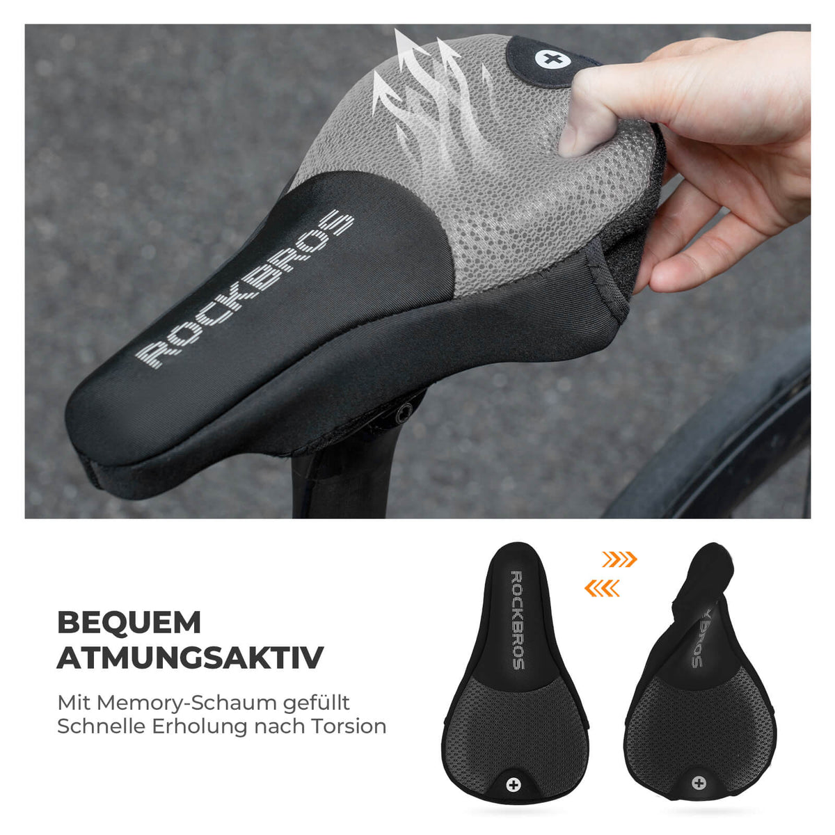ROCKBROS Fiets Opblaasbaar Zadelhoes Gevoerd met Hoes