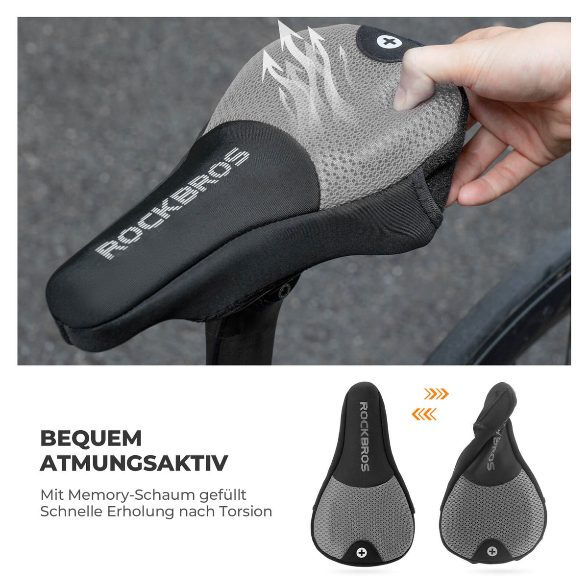 ROCKBROS Fiets Opblaasbaar Zadelhoes Gevoerd met Hoes
