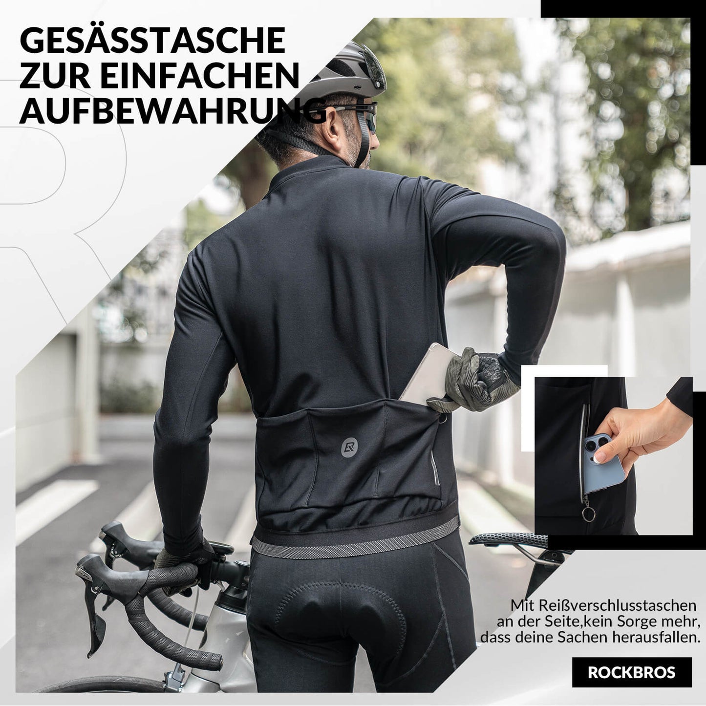 Fietsjas en -broek, winterpak, sportieve fietskleding, ROCKBROS