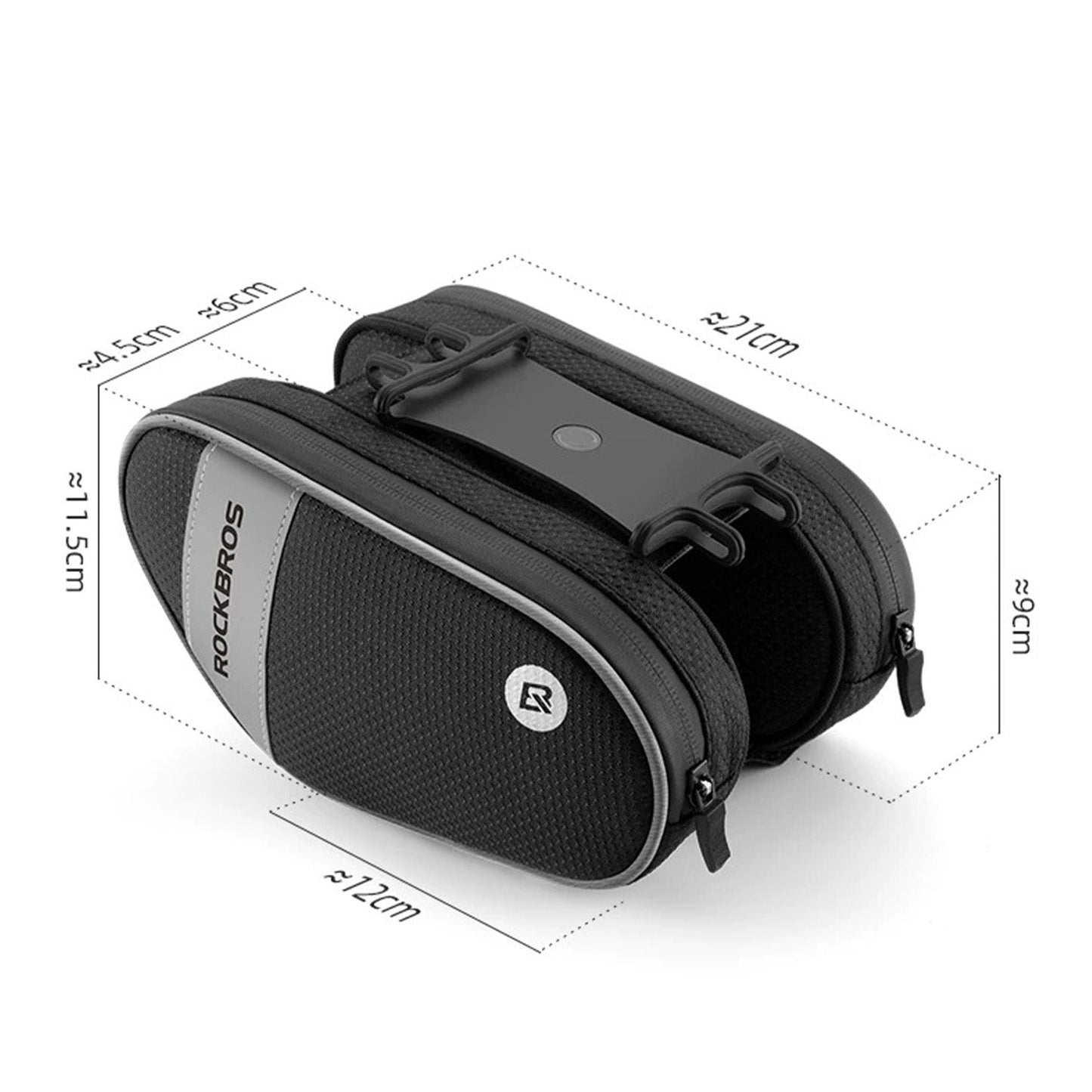 Fietsframetas met 360¡ã draaibare telefoonhouder, 1,5 liter, BK ROCKBROS