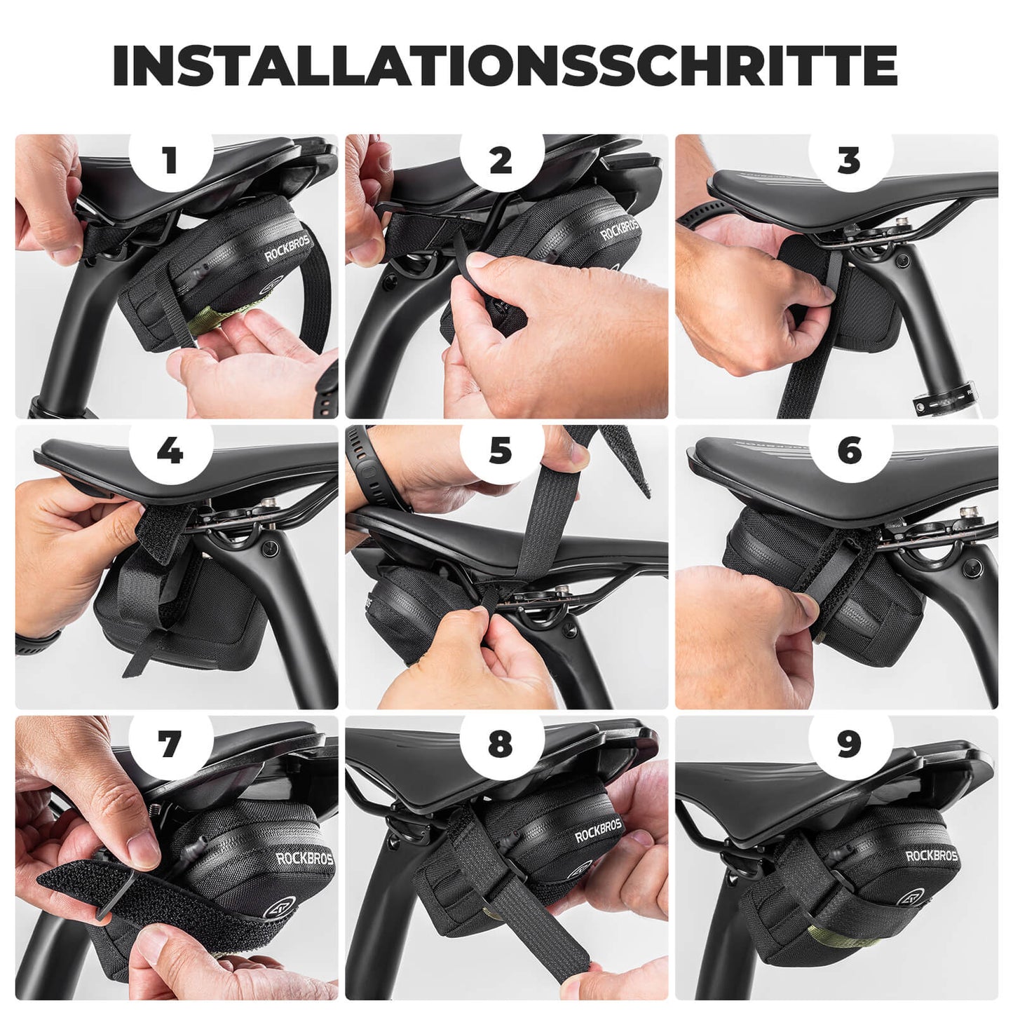 Fietszadeltas Compacte opbergtas Racefiets MTB ROCKBROS