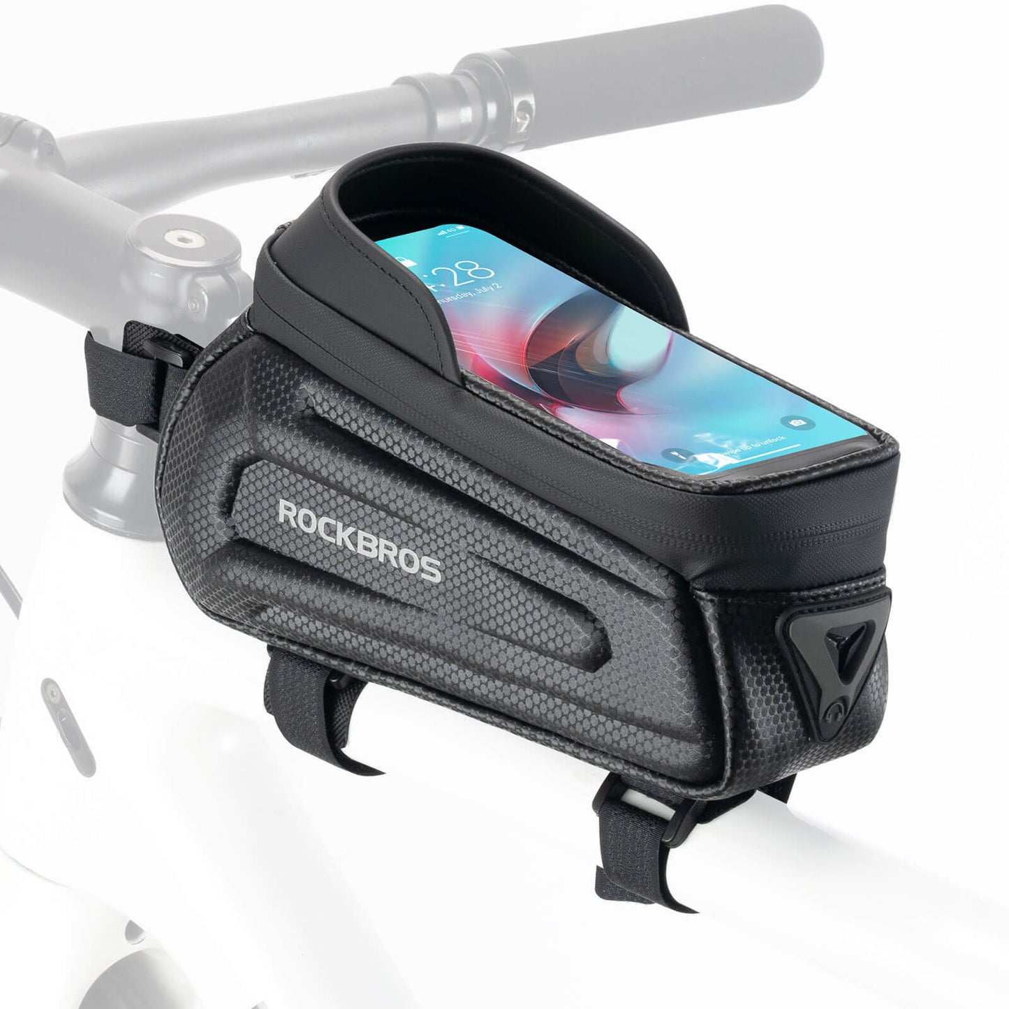 Waterafstotende fietstas, telefoonhoesje met TPU-touchscreen, ROCKBROS