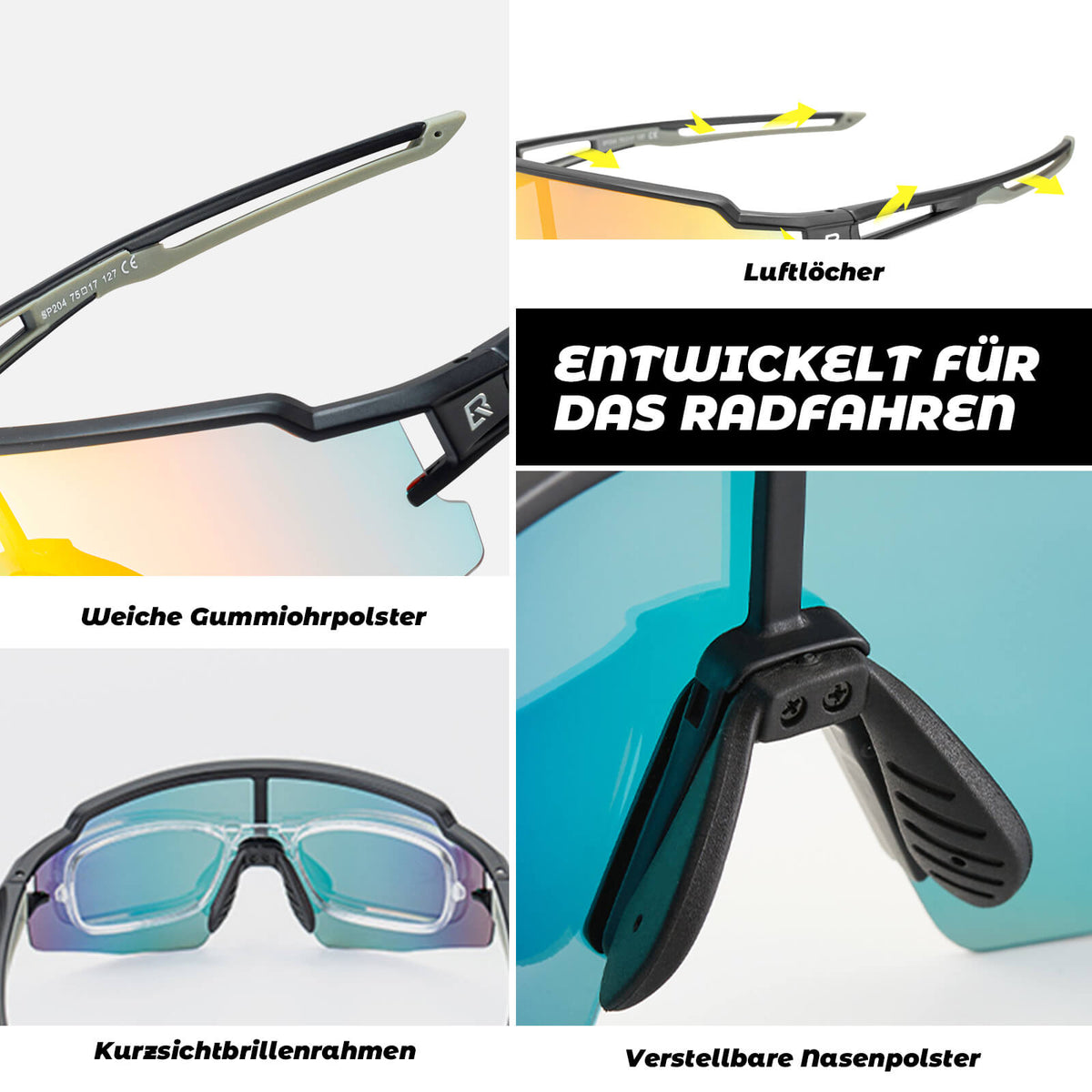 ROCKBROS Fietsbril Fotochromatische Zonnebril UV400-Bescherming