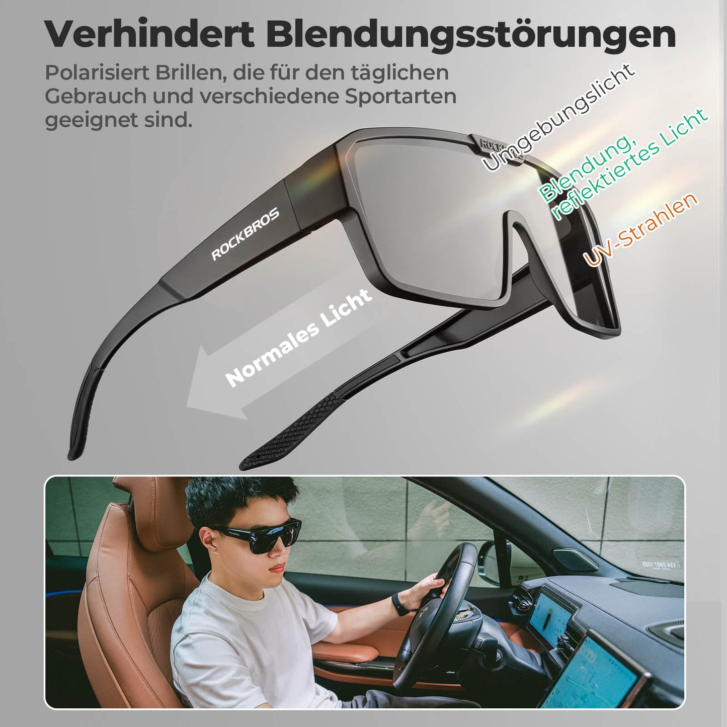 Gepolariseerde fietsbrillen, outdoor zonnebrillen, overzetbrillen, MTB racefiets, ROCKBROS