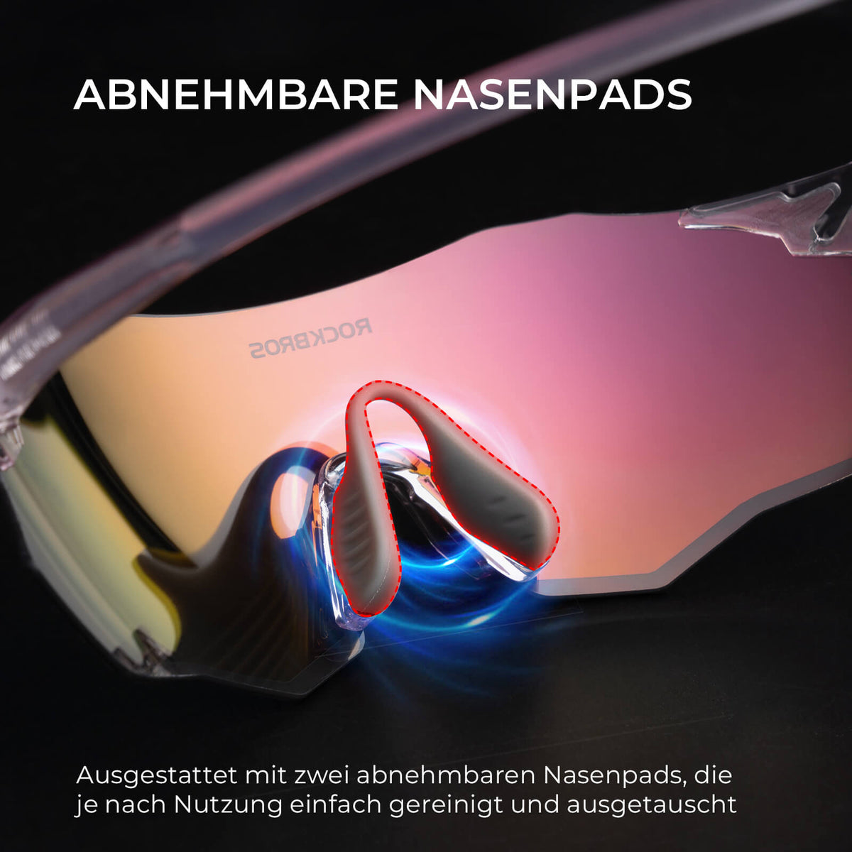 ROCKBROS Fietsbril Zelftönend UV400-bescherming Zonder Montuur -SWIFT
