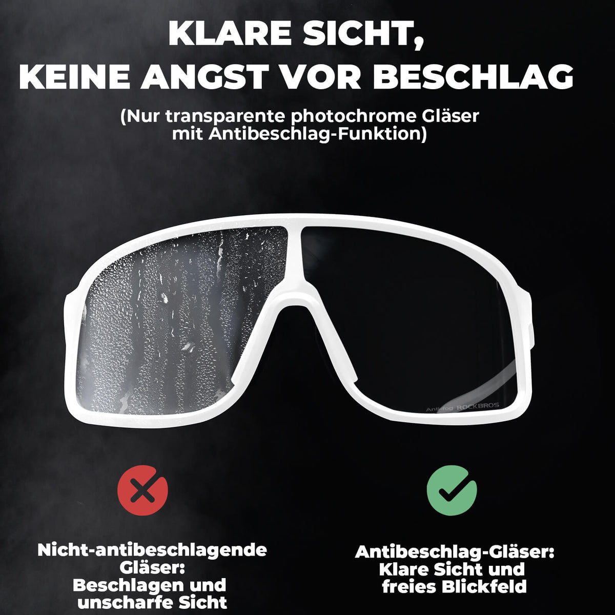 ROCKBROS Zonnebril Zelftönend UV400-bescherming