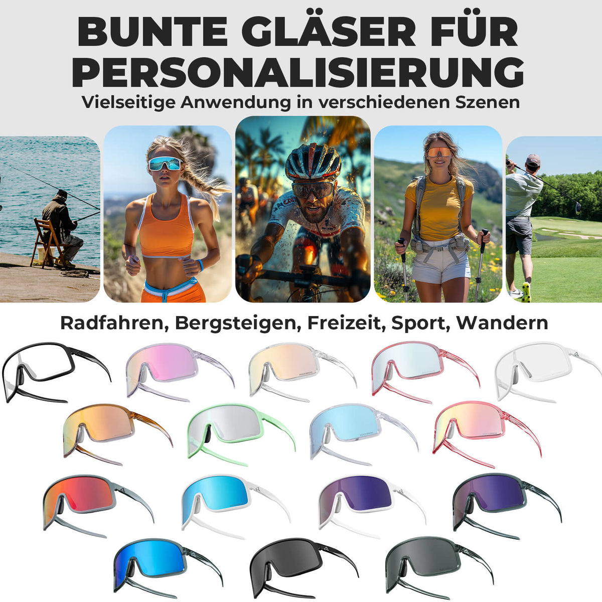 ROCKBROS Zonnebril Zelftönend UV400-bescherming
